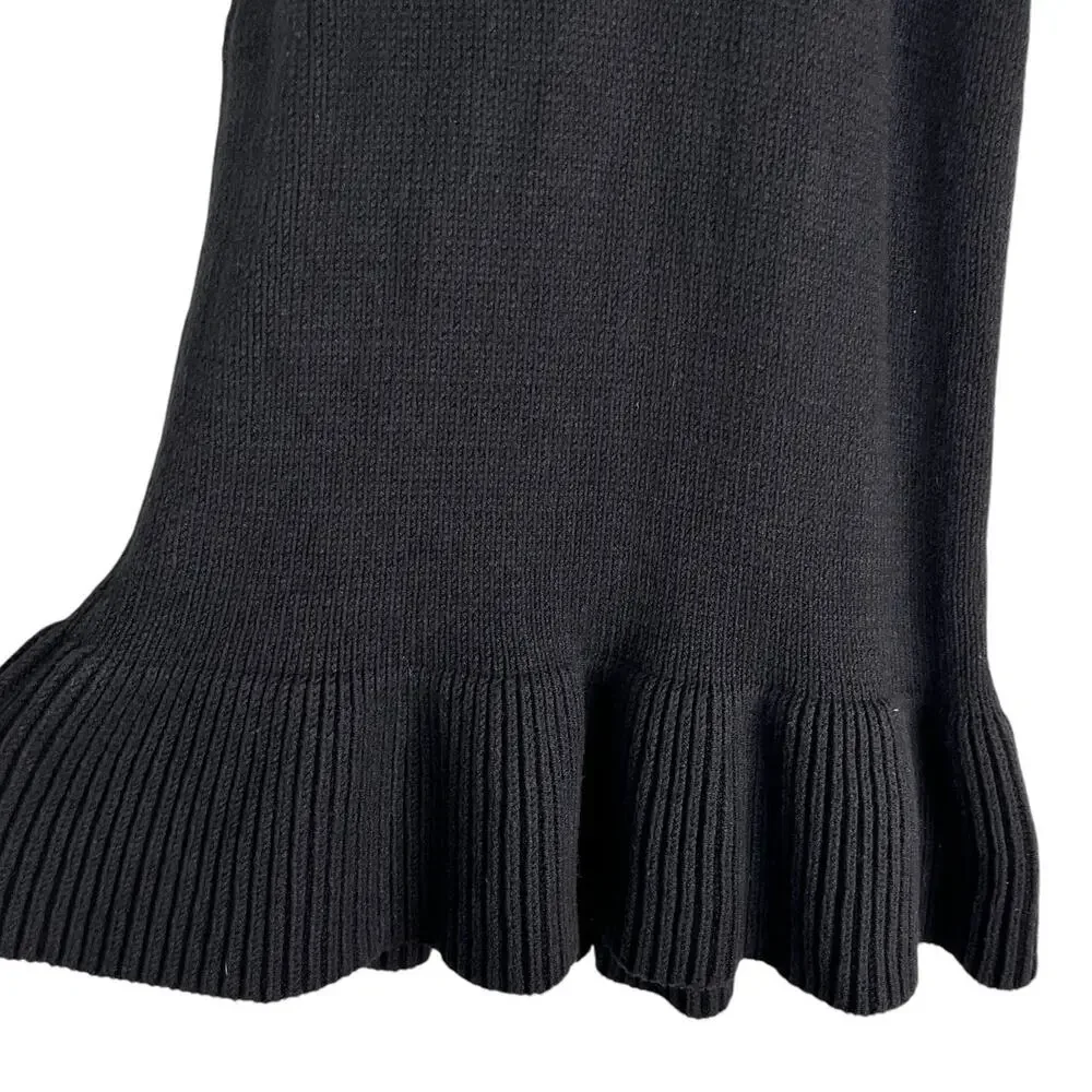 Gymboree Girls Cable Knit Sweater Dress Black 7 Sleeveless New